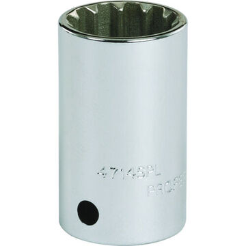 Standard Length Impact Socket, #12 to 3/8 in Socket, 1/4 in Drive, 59/64 in lg, Alloy Steel