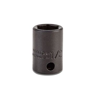Standard Length Impact Socket, 1/2 in Socket, 3/8 in Drive, 1-3/32 in lg, Alloy Steel