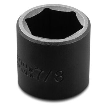 Standard Length Impact Socket, 7/8 in Socket, 3/8 in Drive, 1-7/32 in lg, Alloy Steel