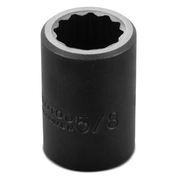 Standard Length Impact Socket, 5/8 in Socket, 1/2 in Drive, 1-1/2 in lg, Alloy Steel