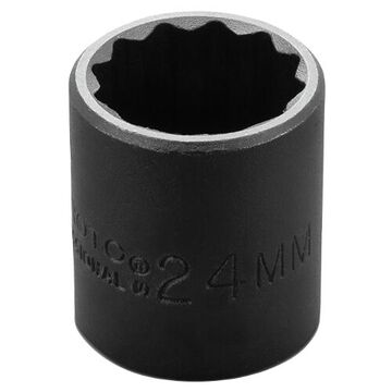 Deep Length Impact Socket, 24 mm Socket, 1/2 in Drive, 38.1 mm lg, Alloy Steel