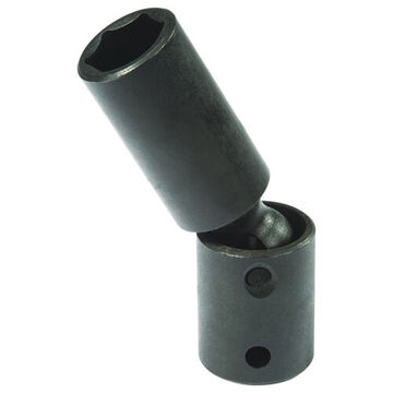 Standard Length Universal Impact Socket, 18 mm Socket, 1/2 in Drive, 2-5/8 in lg, Alloy Steel