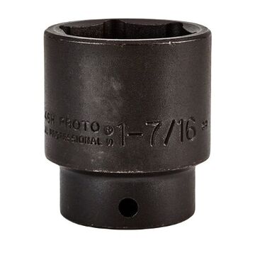Standard Length Impact Socket, 1-7/16 in Socket, 1/2 in Drive, 2-15/64 in lg, Alloy Steel