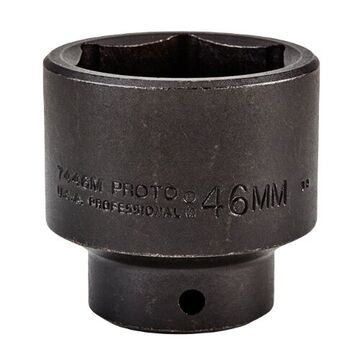 Standard Length Impact Socket, 46 mm Socket, 1/2 in Drive, 2-7/16 in lg, Alloy Steel