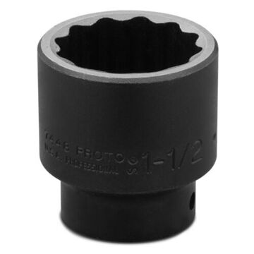 Standard Length Impact Socket, 1-1/2 in Socket, 1/2 in Drive, 2-15/64 in lg, Alloy Steel