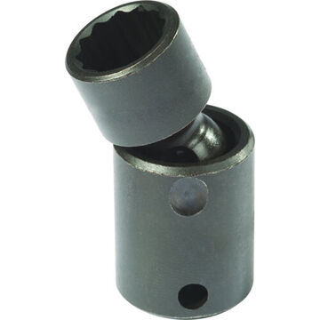 Universal, Standard Length Impact Socket, 18 mm Socket, 3/8 in Drive, 2-1/8 in lg, Alloy Steel