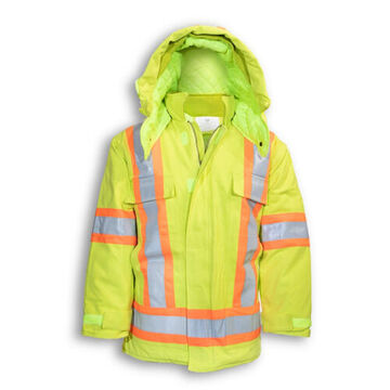 Traffic Jacket, M, Lime, Cotton, 25-1/2 in Chest