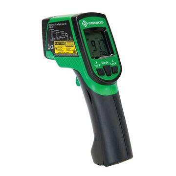 Dual Laser Infrared Thermometer, -76 to 1157 deg F, +/-2%, 0.1 to 1