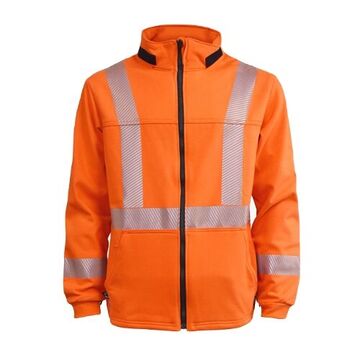 Jacket, Unisex, XL, Orange, 55% Modacrylic/45% Cotton