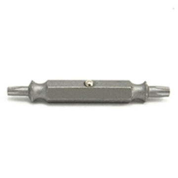 Double End Insert Bit, Star, #10 to #15 Point, 2 in lg, Hex, S2 Steel