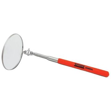 Inspection Mirror, 3-1/4 in Mirror, Circular, 6-1/2 to 29-1/2 in lg, Telescoping