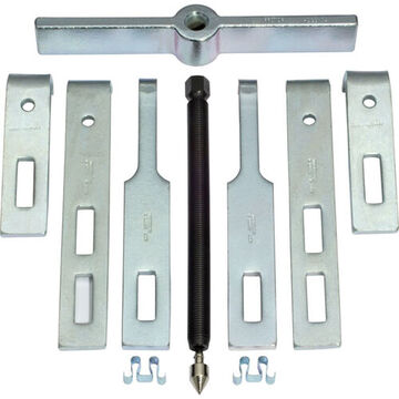 2-Way Straight Jaw Puller Set, 2-15/16 in, 4-11/16 in, 7-1/8 in Max Reach, 10 in Max Spread, 10 ton Capacity, 11 Pieces