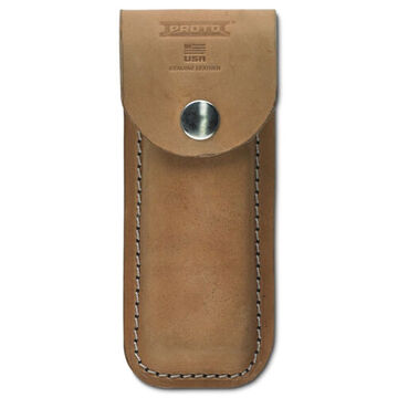 Folding Knife Blade Sheath, Leather, Natural, 1 In Wd