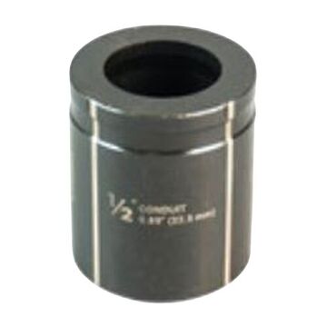 Knockout Die, Round, 1/2 In Conduit/pipe, 0.89 In Knockout Inner Dia
