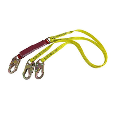 External Energy Absorbing Lanyard, 140lb/375lb, 6 Ft Lg