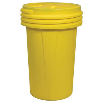 Barrel Lab Pack Drum, 55 Gal, Open, Screw-on Lid, High Density Polyethylene, 39.25 In Ht