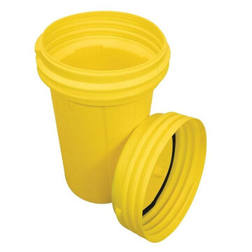 Barrel Lab Pack Drum, 55 Gal, Open, Screw-on Lid, High Density Polyethylene, 39.25 In Ht