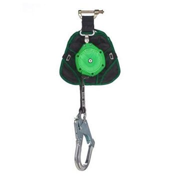 Leading Edge Personal Fall Limiter Lanyard, 310 lb, 6 ft lg, 1 Leg, Green