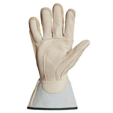 Deluxe Leather Gloves, White, Leather