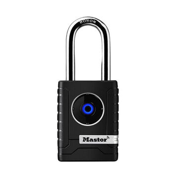 Electronic Lockout Padlock, Black, 11/32 in Shackle dia