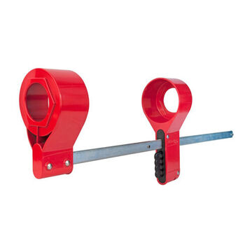 Blind Flange Lockout, Red, 9/32 in Padlock Shackle dia, 4 Maximum Padlocks, Aluminum/Steel