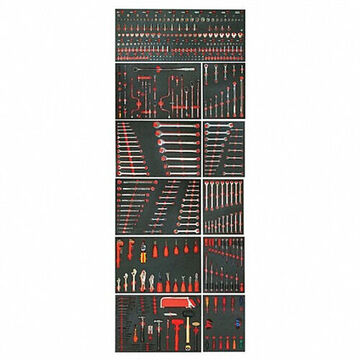 Foamed Master Tool Set, 1/4 in, 3/8 in, 1/2 in drive, 497 Pieces