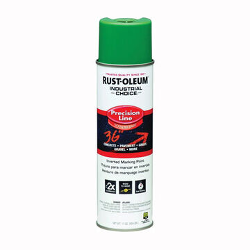 General Purpose Marking Paint, 17 oz Container, Liquid, Aerosolized Mist, Fluorescent Green, 600-700 ft Linear/1 in
