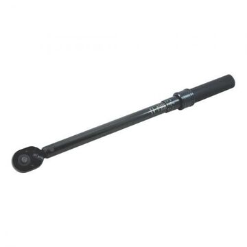 Calibration Micrometer Torque Wrench, 3/8 in Drive, 20 to 100 ft-lb, 17 in lg
