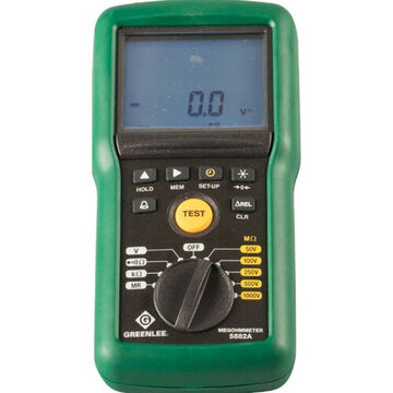 Testeur de mégohmmètre portatif, 15.3 to 800 Hz, LCD, batterie 7.2 VDC