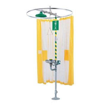 Shower Modesty Curtain, 78 in lg, Yellow