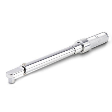 Micrometer Torque Wrench, 3/8 in Drive, 16 to 80 ft-lb, Fixed, 0.5 ft-lb, 14-23/32 in lg
