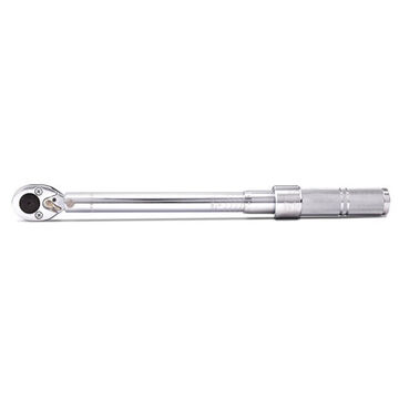 Micrometer Torque Wrench, 3/8 in Drive, 16 to 80 nm, Ratcheting, 0.5 NM, 15-1/32 in lg