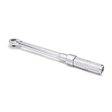 Micrometer Torque Wrench, 3/8 in Drive, 16 to 80 nm, Ratcheting, 0.5 NM, 15-1/32 in lg