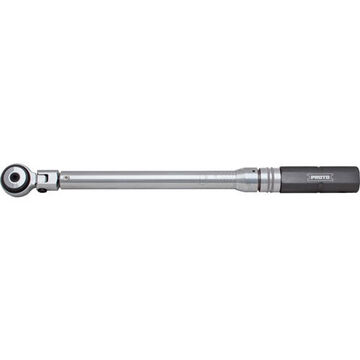 Micrometer Torque Wrench, 3/8 in Drive, 10 to 100 ft-lb, Flexible, 10 ft-lb, 16-45/64 in lg