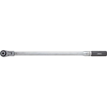 Micrometer Torque Wrench, 1/2 in Drive, 30 to 250 ft-lb, Flexible, 1 ft-lb, 25-13/32 in lg