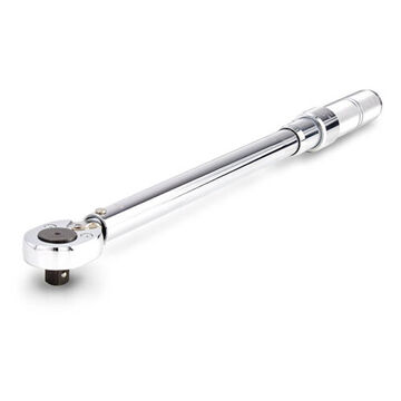 Micrometer Torque Wrench, 1/2 in Drive, 40 to 200 nm, Ratcheting, 1 NM, 20-43/64 in lg