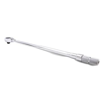 Micrometer Torque Wrench, 3/4 in Drive, 60 to 300 ft-lb, Ratcheting, 2 ft-lb, 32-3/4 in lg