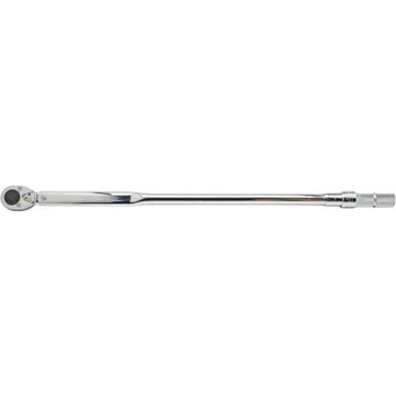 Micrometer Torque Wrench, 3/4 in Drive, 120 to 600 ft-lb, Ratcheting, 2 ft-lb, 41-17/32 in lg