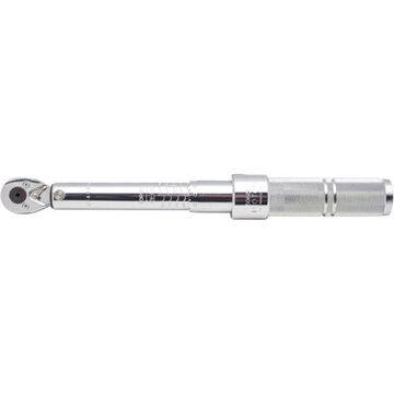Micrometer Torque Wrench, 1/4 in Drive, 40 to 200 in-lb, Ratcheting, 1 in-lb, 11-21/64 in lg