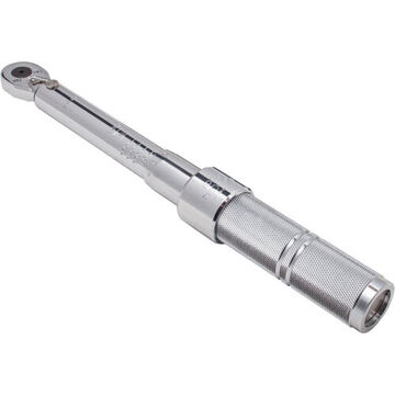 Micrometer Torque Wrench, 1/4 in Drive, 40 to 200 in-lb, Ratcheting, 1 in-lb, 11-21/64 in lg