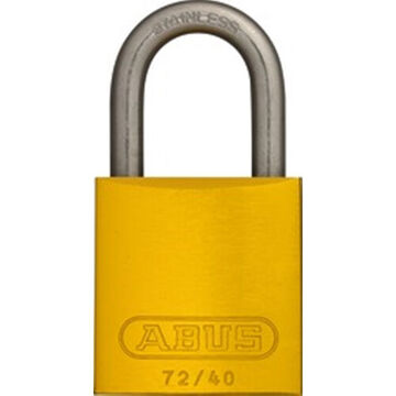 Padlock, Keyed different, Aluminum, Yellow