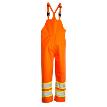 Bib Pant, Orange, Polyester/PU