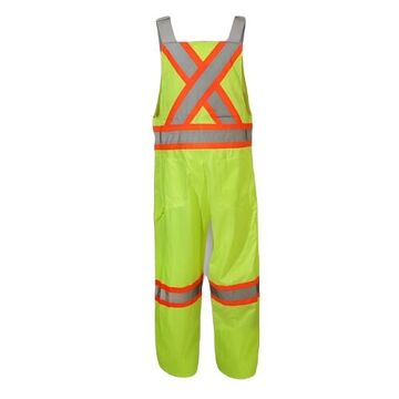 Safety Overall, Medium, Lime Green, Polyester/Cotton, 22-7/8 in, 6