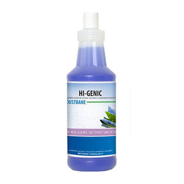 Hi-Genic Nettoyant et désinfectant non acide pour salle de bain, récipient de 1 litre, bouteille, liquide, menthe citronnée, bleu