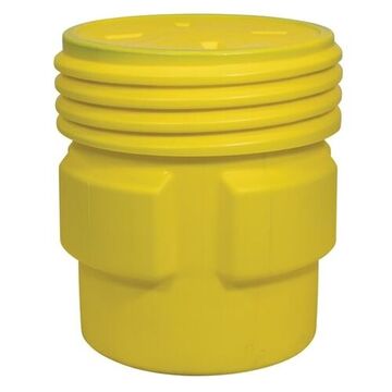 Barrel Overpack Drum, 65 gal, Open, Screw-on Lid, High Density Polyethylene, 33.75 in ht