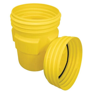 Barrel Overpack Drum, 95 gal, Open, Screw-on Lid, High Density Polyethylene, 39 in ht