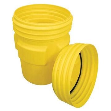 Fût baril suremballage, 95 gal, ouvert, couvercle à visser, polyéthylène haute densité, 39 pouce ht