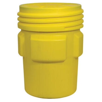 Barrel Overpack Drum, 95 gal, Open, Screw-on Lid, High Density Polyethylene, 39 in ht