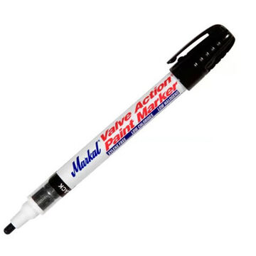 Valve Action Paint Markers, Medium, 1/8 in Tip, Black