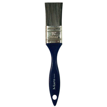 Straight Paint Brush, 7.63 in lg, 1-1/4 in Brush, Polyester Brush, Plastic Handle